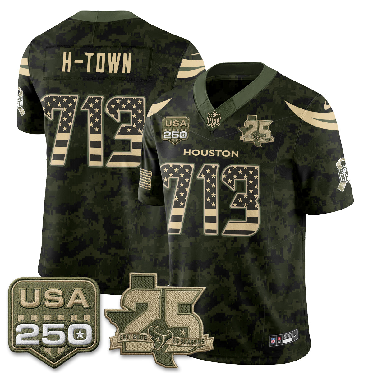 Houston Texans 2026 Salute to Service Edition Vapor Jersey - Stitched