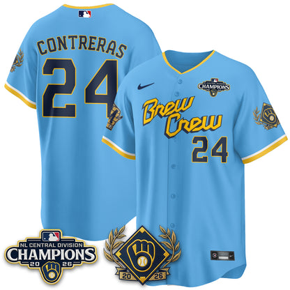 Milwaukee Brewers 2026 NL Division Champs Vapor Jersey - Stitched