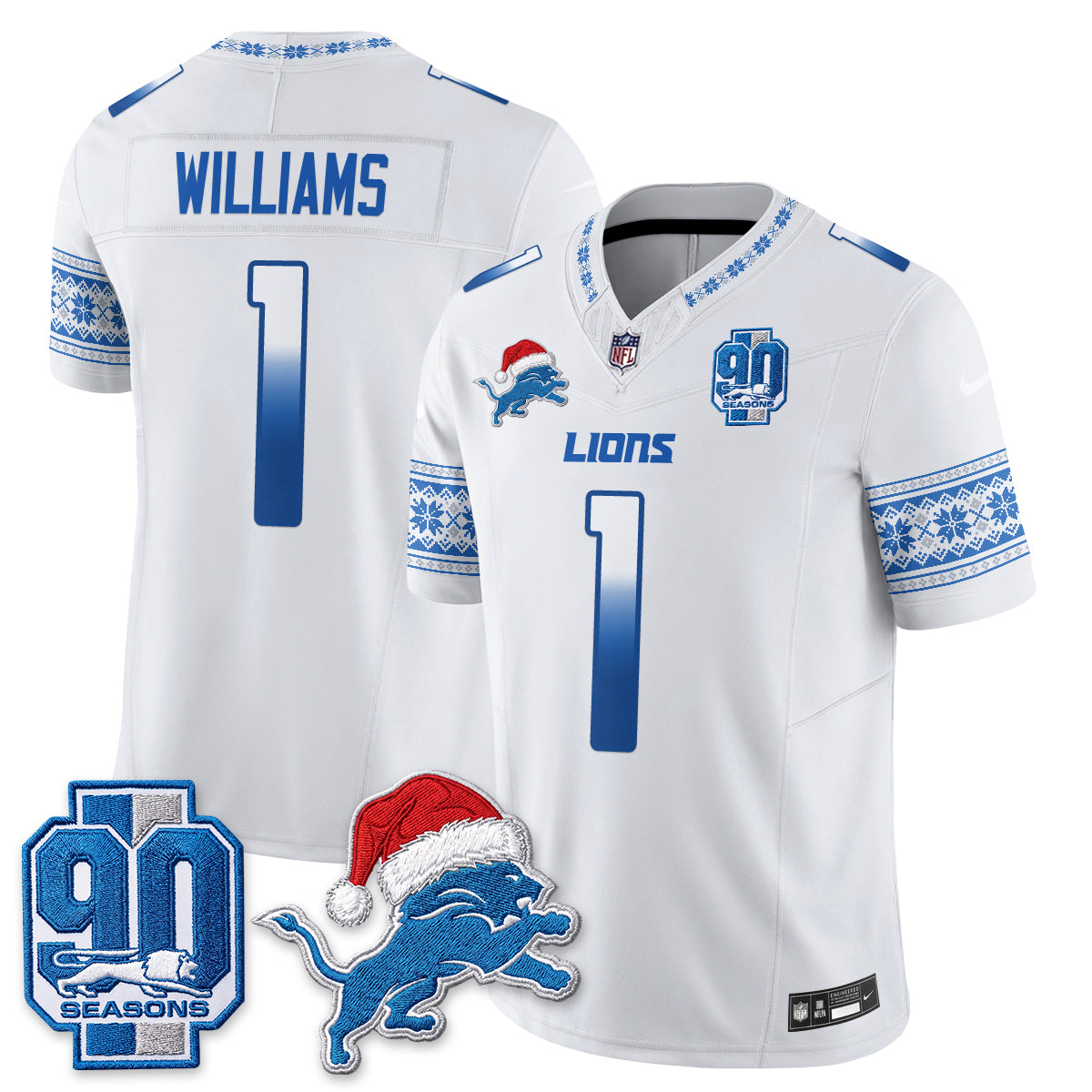 DET Xmas Edition Vapor Jersey - Stitched