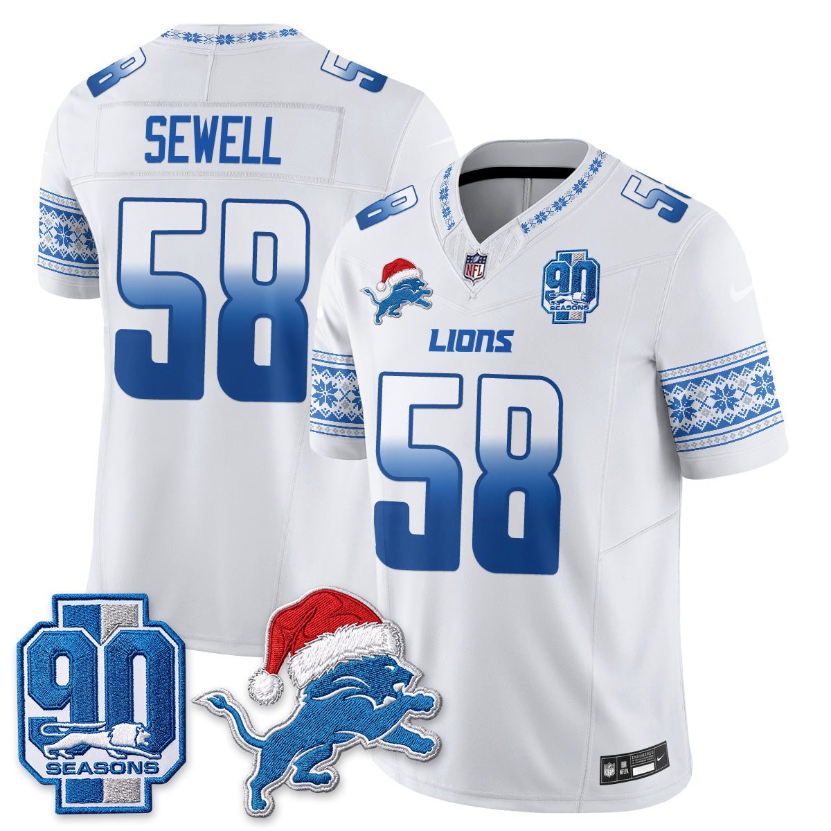 DET Xmas Edition Vapor Jersey - Stitched