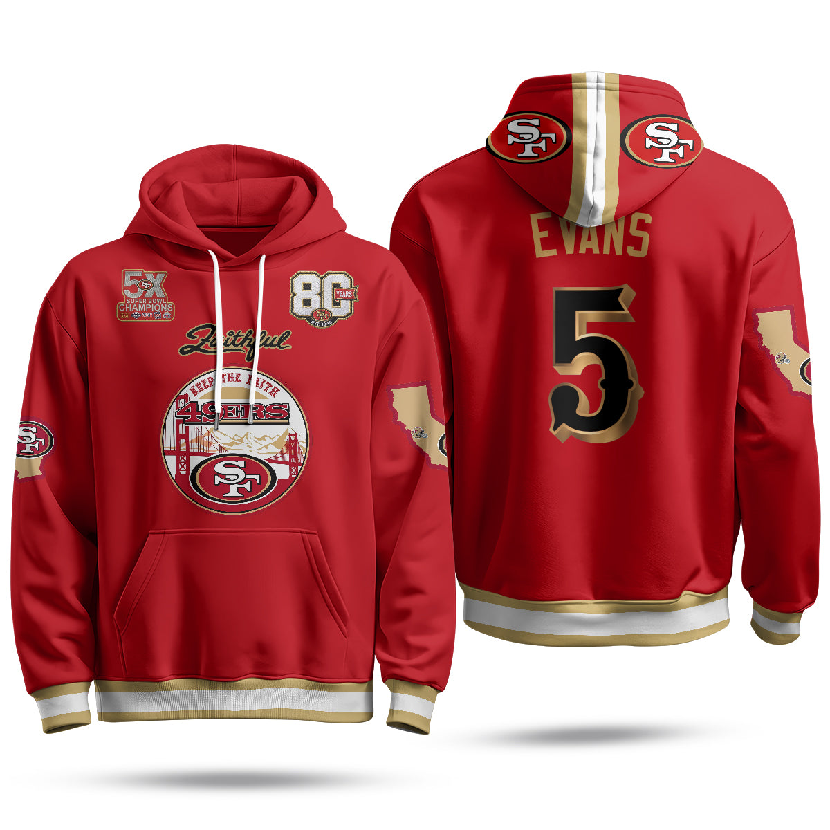 SF Faithful to The Bay Hoodie - Stitched