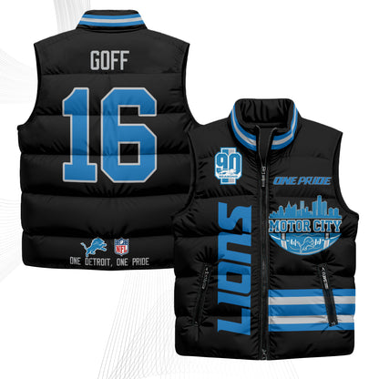 DET Motor City Puffer Vest - Printed