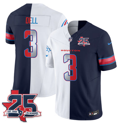 HOU Fan Gear Split Vapor Jersey - Stitched