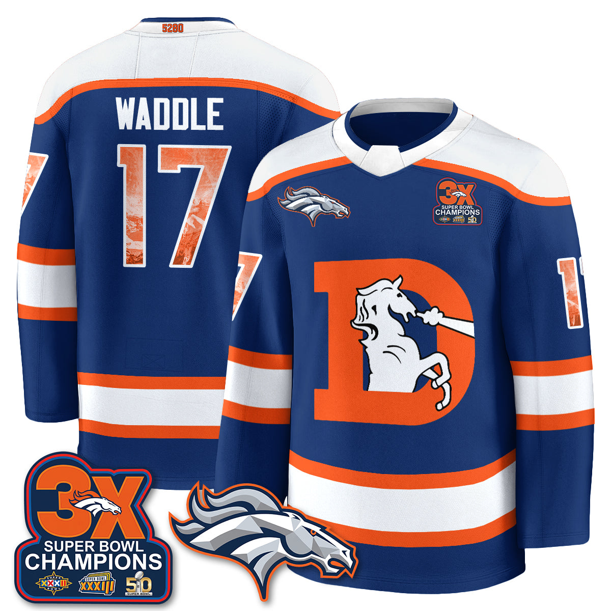 DEN Fan Gear Edition Hockey Jersey - Stitched