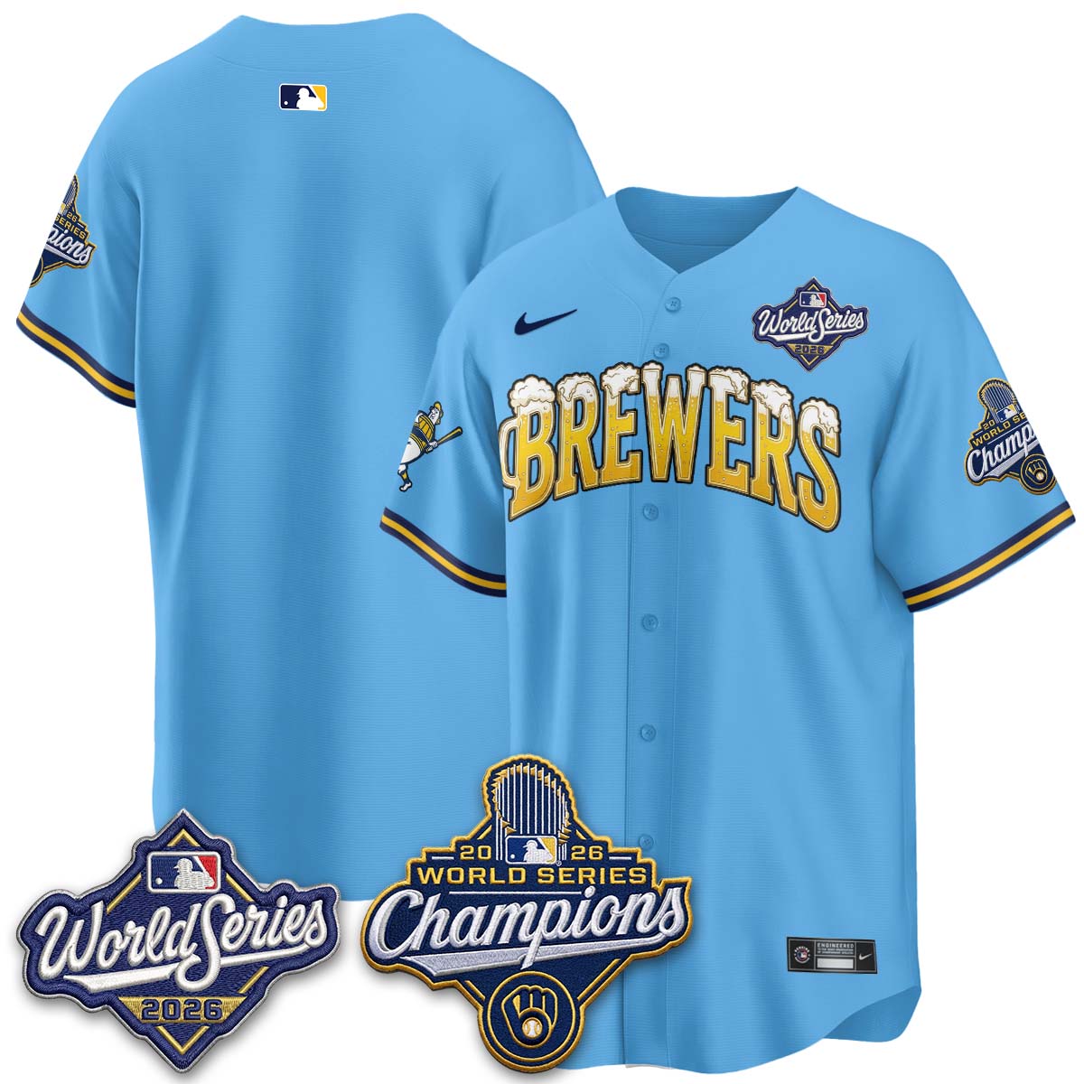 MIL "Pitcher & Pint" 2026 WS Champions Jersey - Stitched (#9) (2)