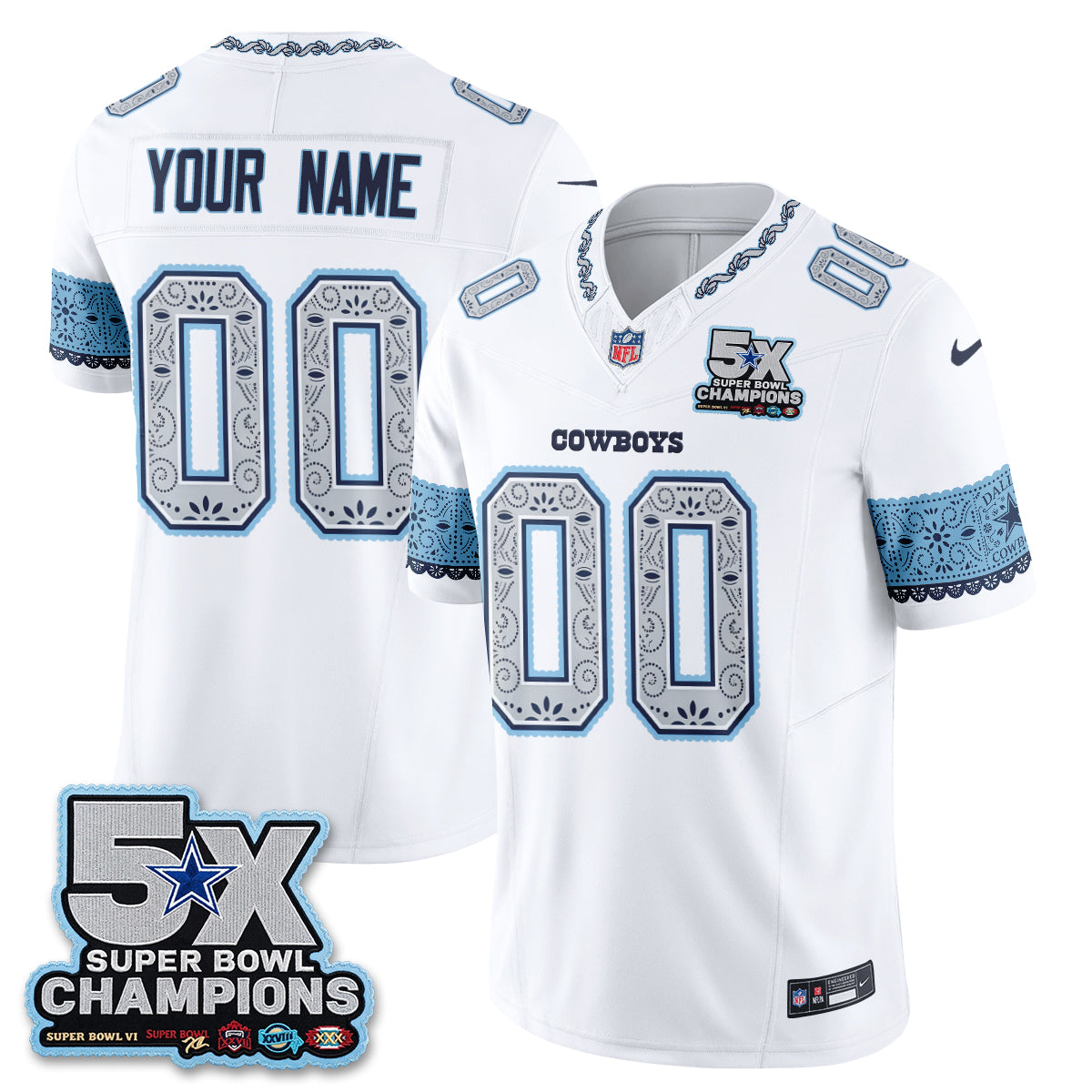 Dallas Cowboys 2026 Hispanic Month Edition Vapor Custom Jersey - Stitched