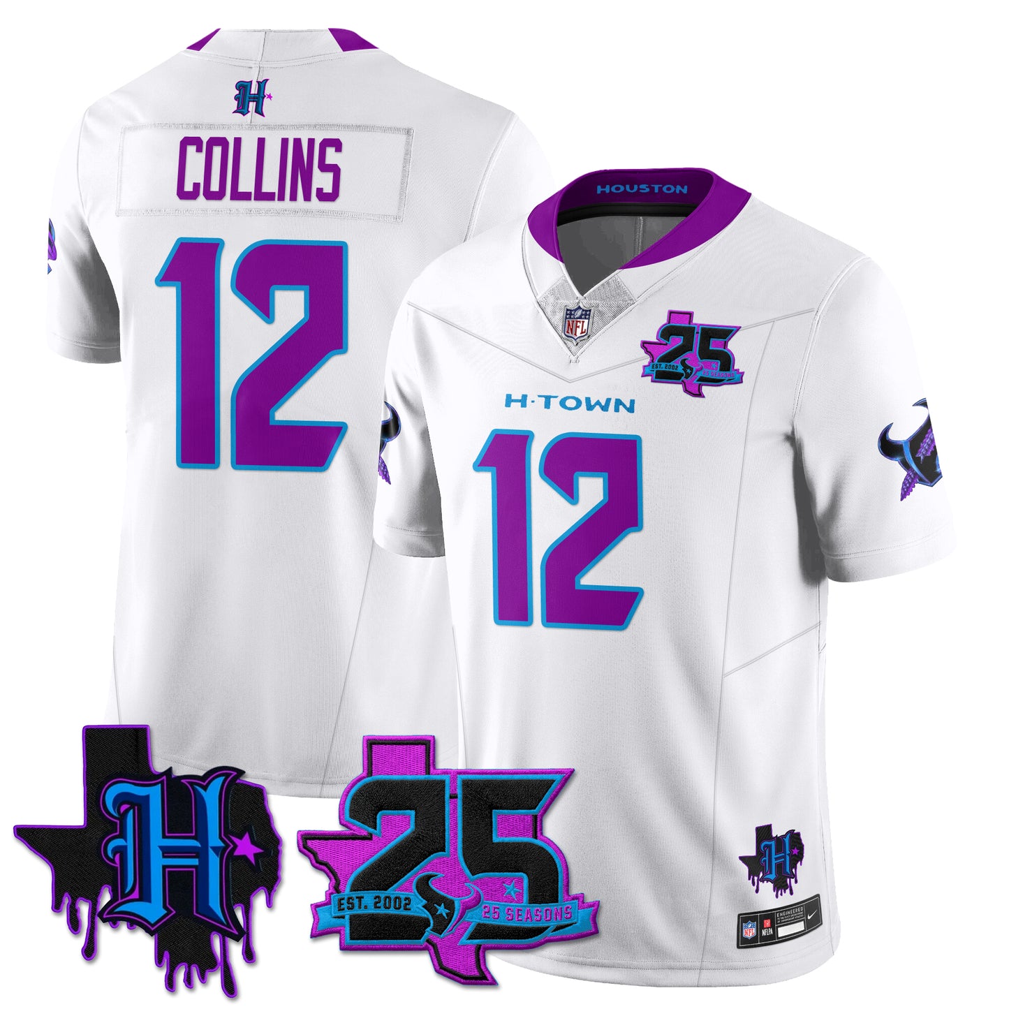 HOU 25th Seasons in 2026 DJ Screw Vapor Limited Jersey - All Stitched