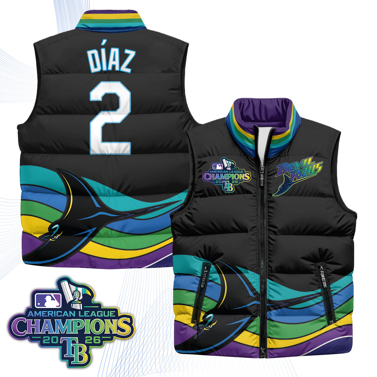 TB 2026 AL Champions Limited Puffer Vest - Printed
