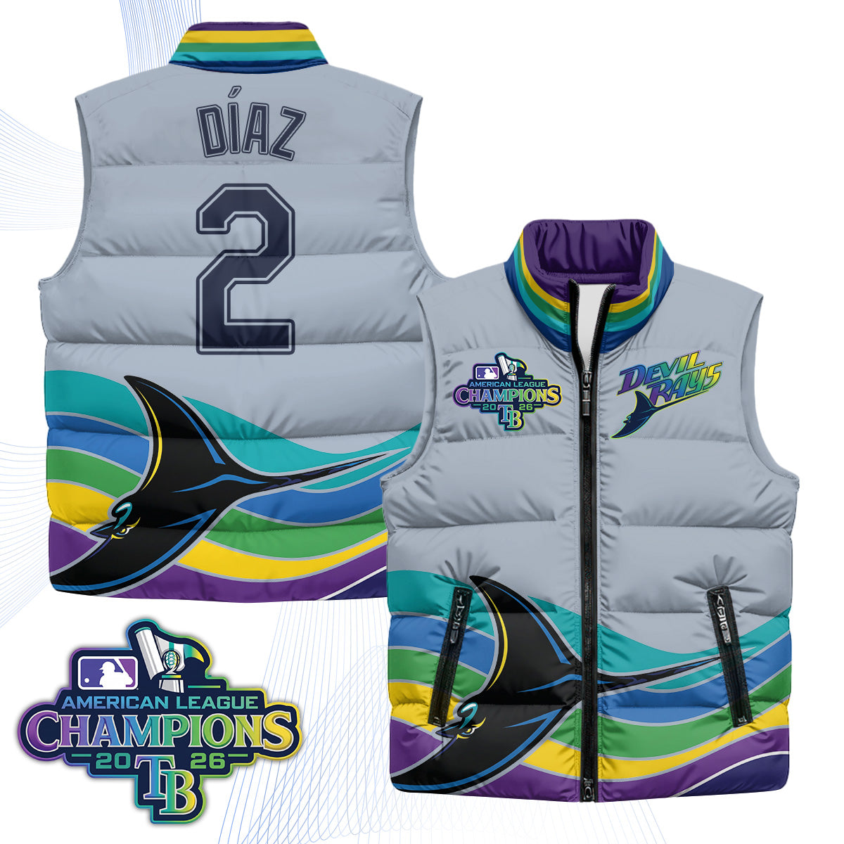 TB 2026 AL Champions Limited Puffer Vest - Printed