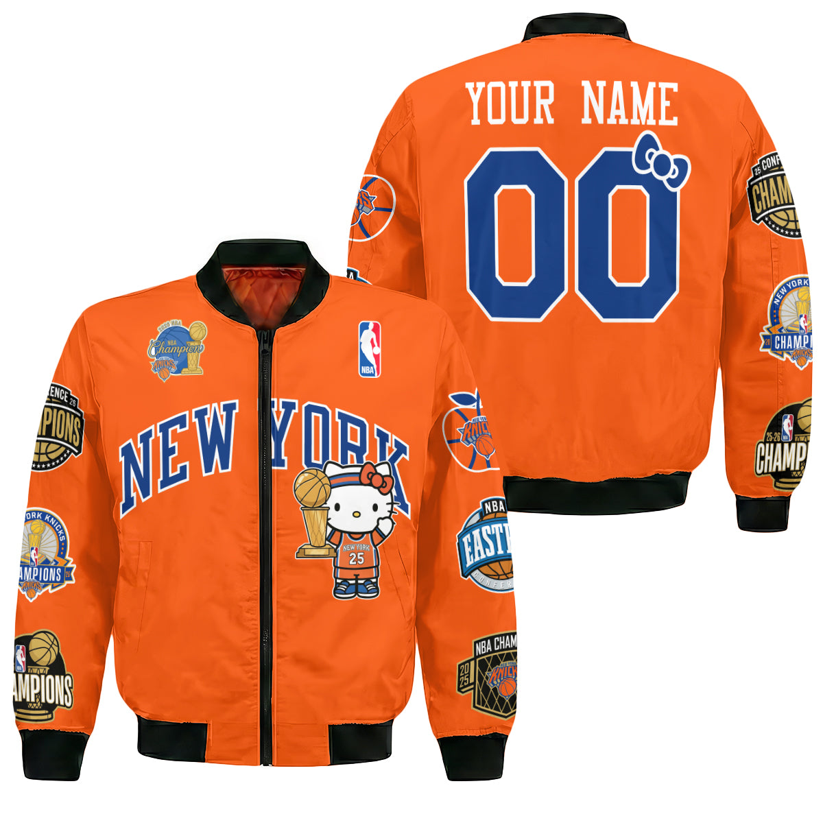 NYK 2026 NBA Finals Champions Limited Edition Custom Bomber Jacket V3- Printed