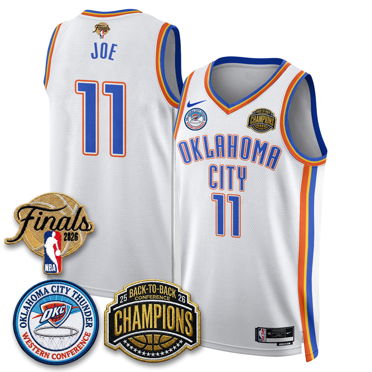 OKC 2026 NBA Western Conference Champions Vapor Jersey - Stitched