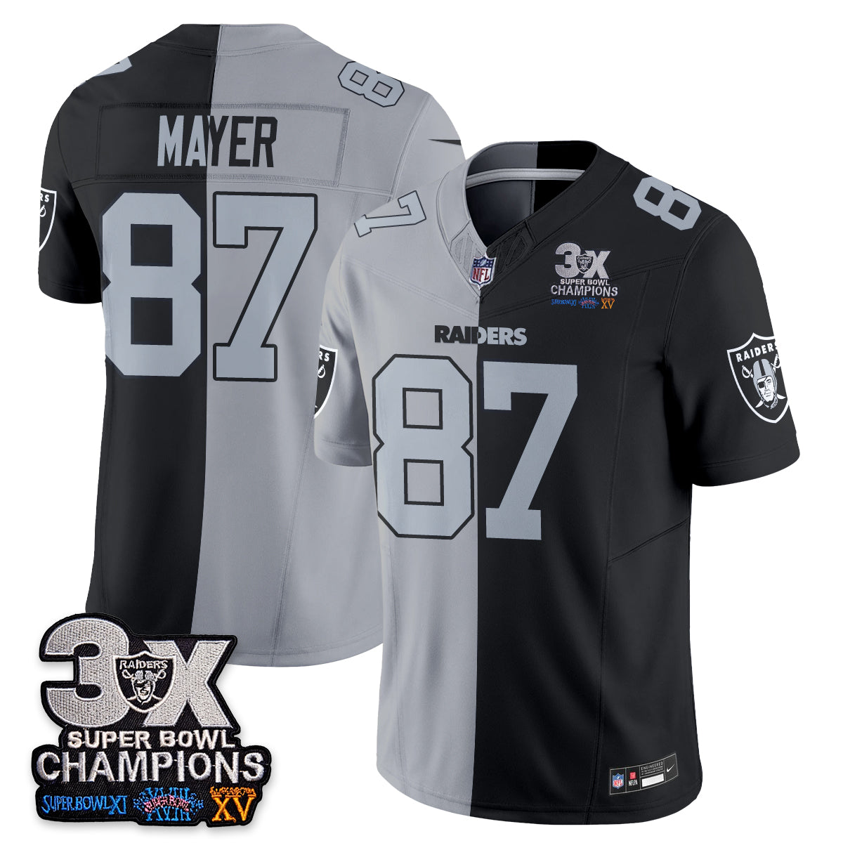 Las Vegas Raiders Split Edition Vapor Jersey - Stitched