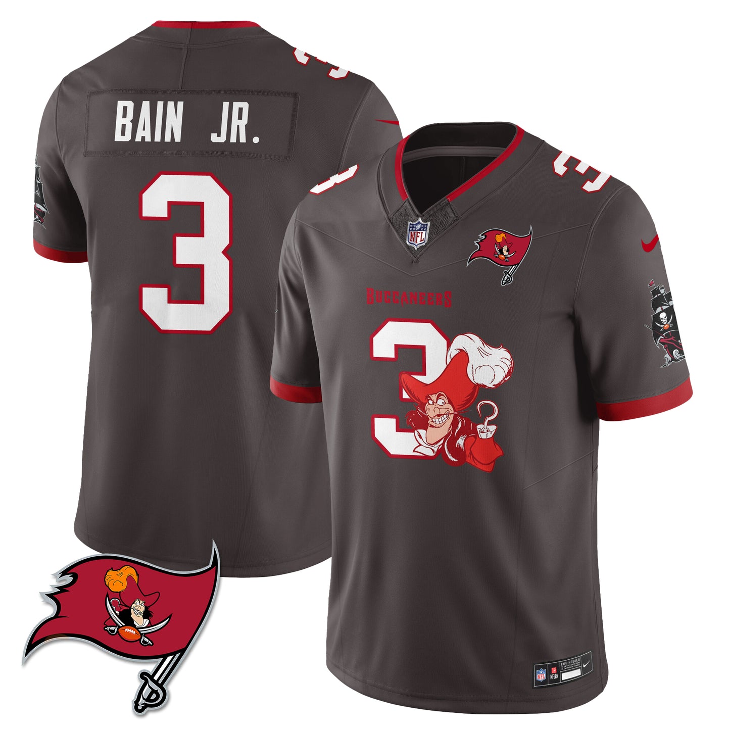 Tampa Bay Buccaneers x Red Coat Captain Edition Vapor Jersey - Stitched