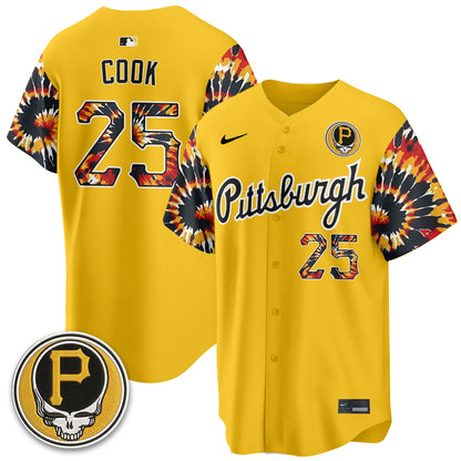 Pittsburgh Pirates x Grateful Dead Vapor Limited Jersey - Stitched