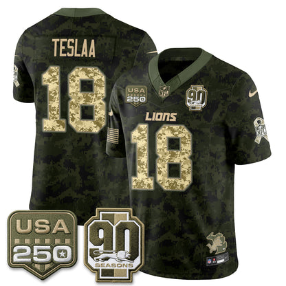Detroit Lions 2026 Salute to Service Vapor Jersey - Stitched