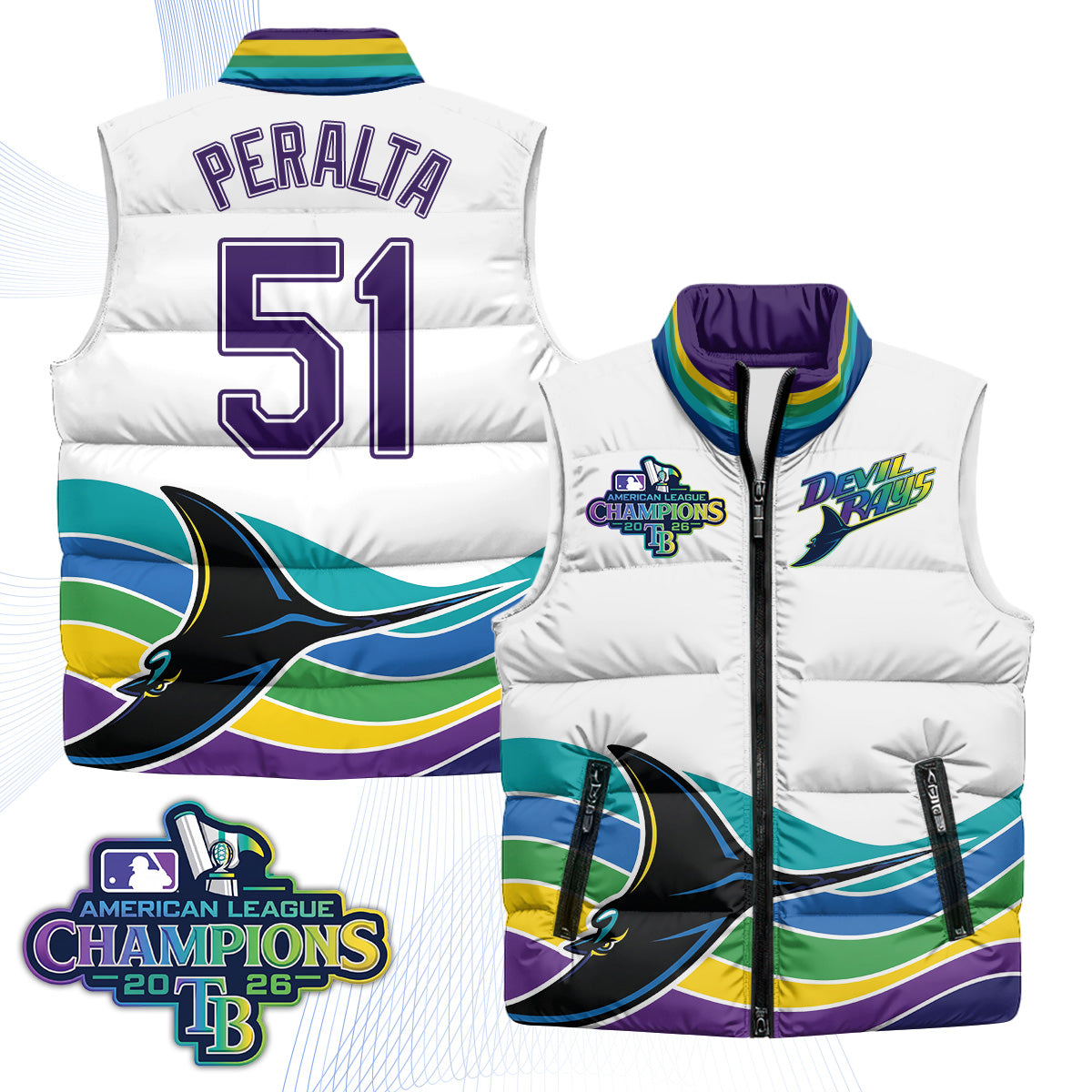 TB 2026 AL Champions Limited Puffer Vest - Printed