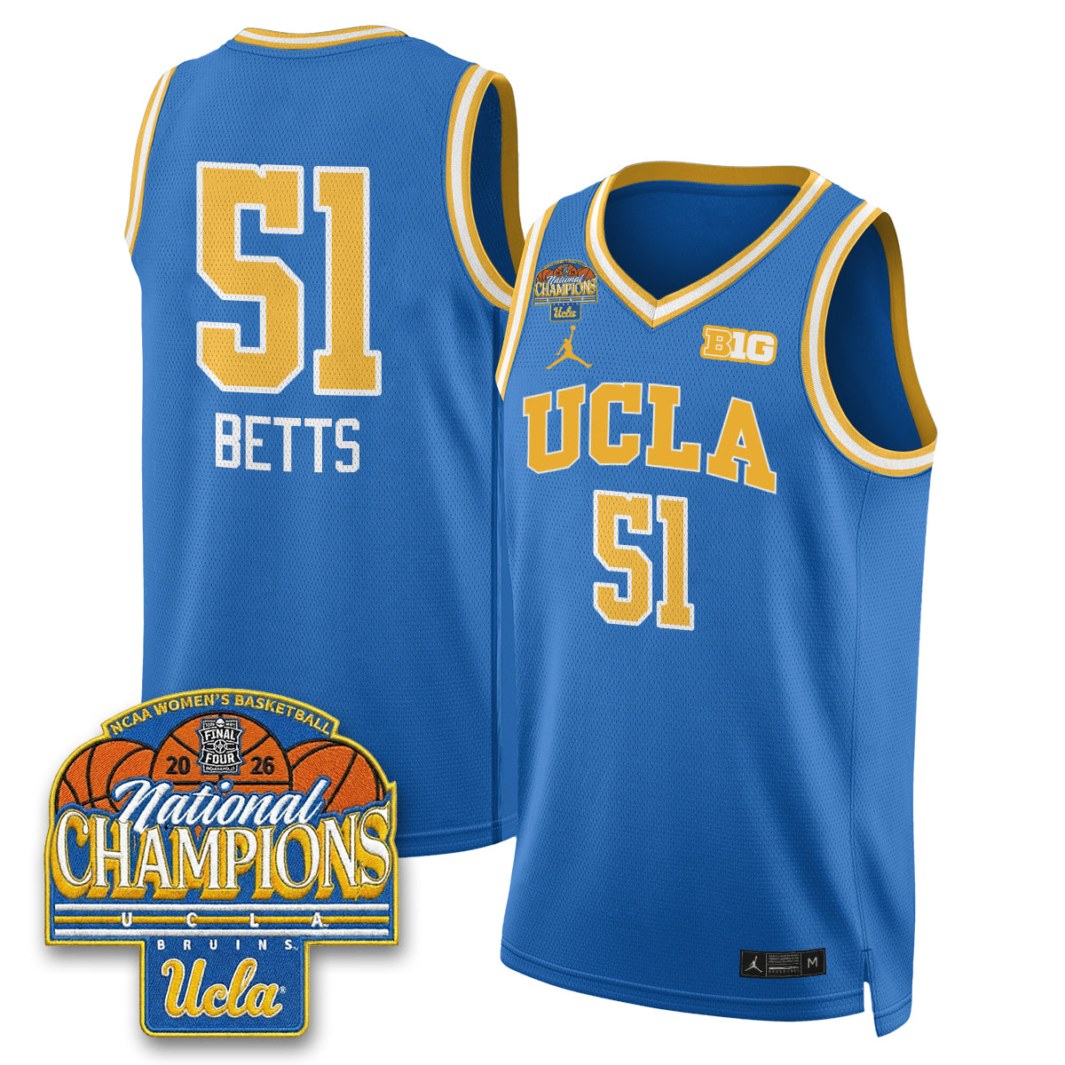UCLA Women's Basketball National Champion 2026 Limited Jersey -  All Stitched