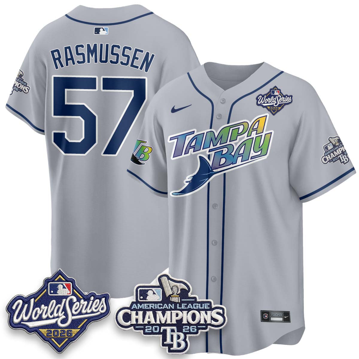 TBR WS26 &  2026 AL Champions Limited Gray Jersey - Stitched N2