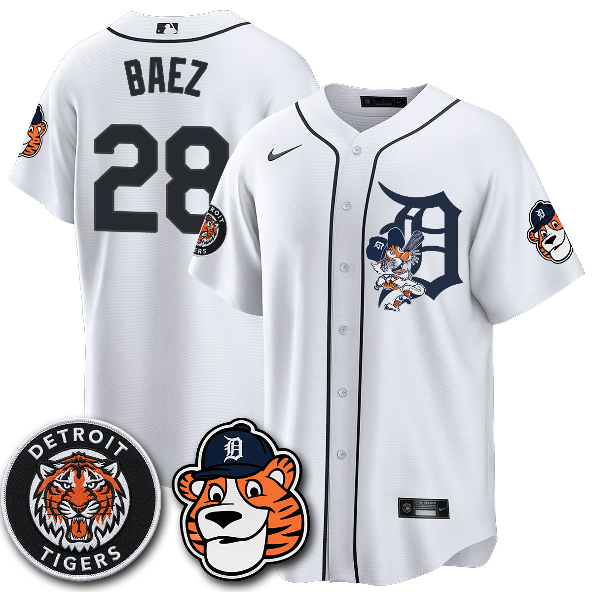 Detroit Tigers Paws Edition Vapor Limited Jersey - Stitched