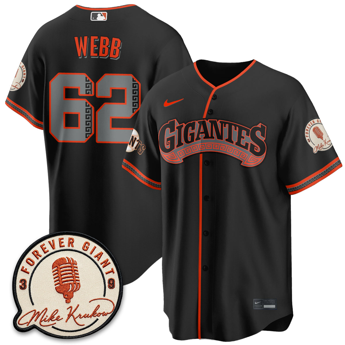 SF Mike Krukow Vapor Jersey - Stitched