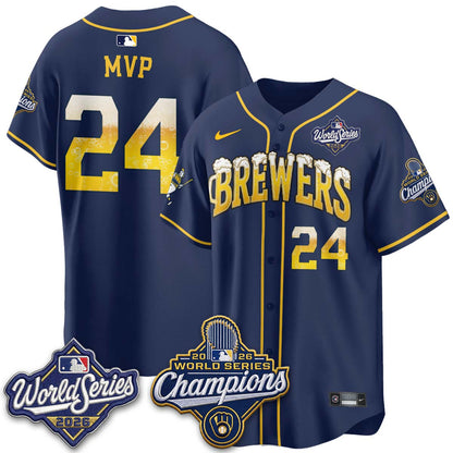 MIL "Pitcher & Pint" 2026 WS Champions Jersey - Stitched (#9) (2)