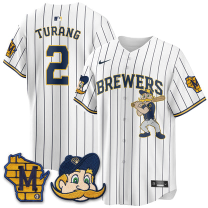 Milwaukee Brewers Bernie Edition Vapor Jersey - Stitched