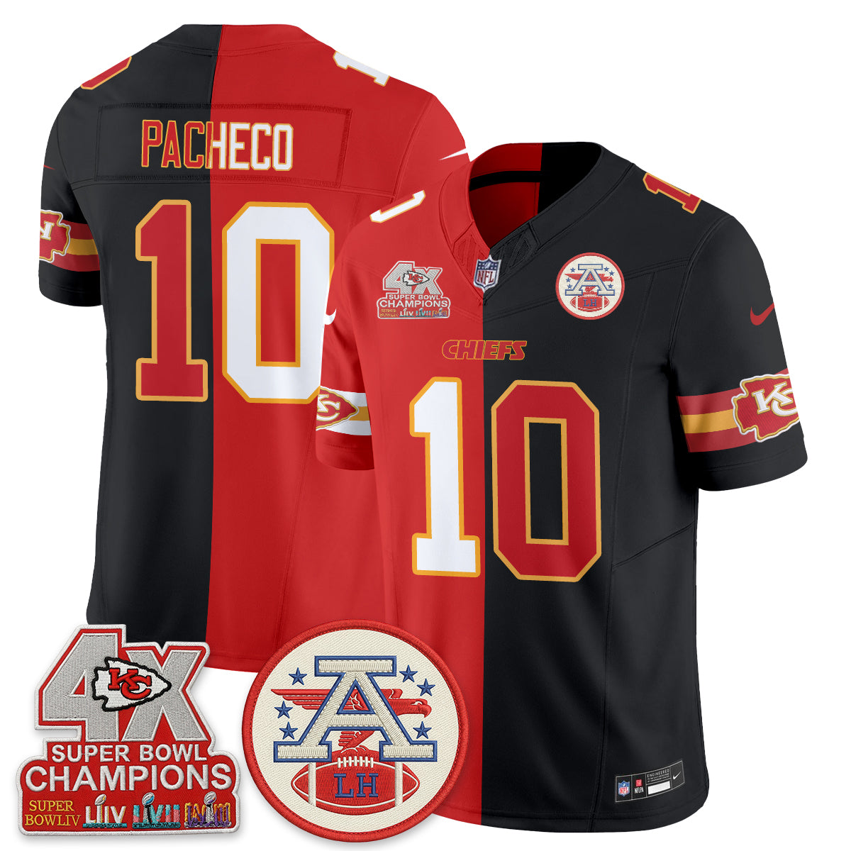 Kansas City Chiefs Split Edition Vapor Jersey - Stitched