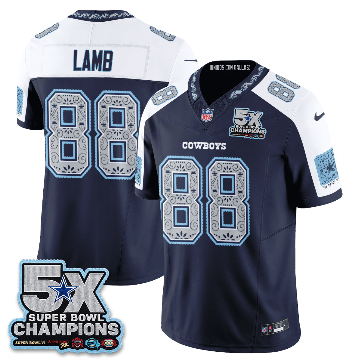 Dallas Cowboys 2026 Hispanic Month Edition Vapor Jersey - Stitched