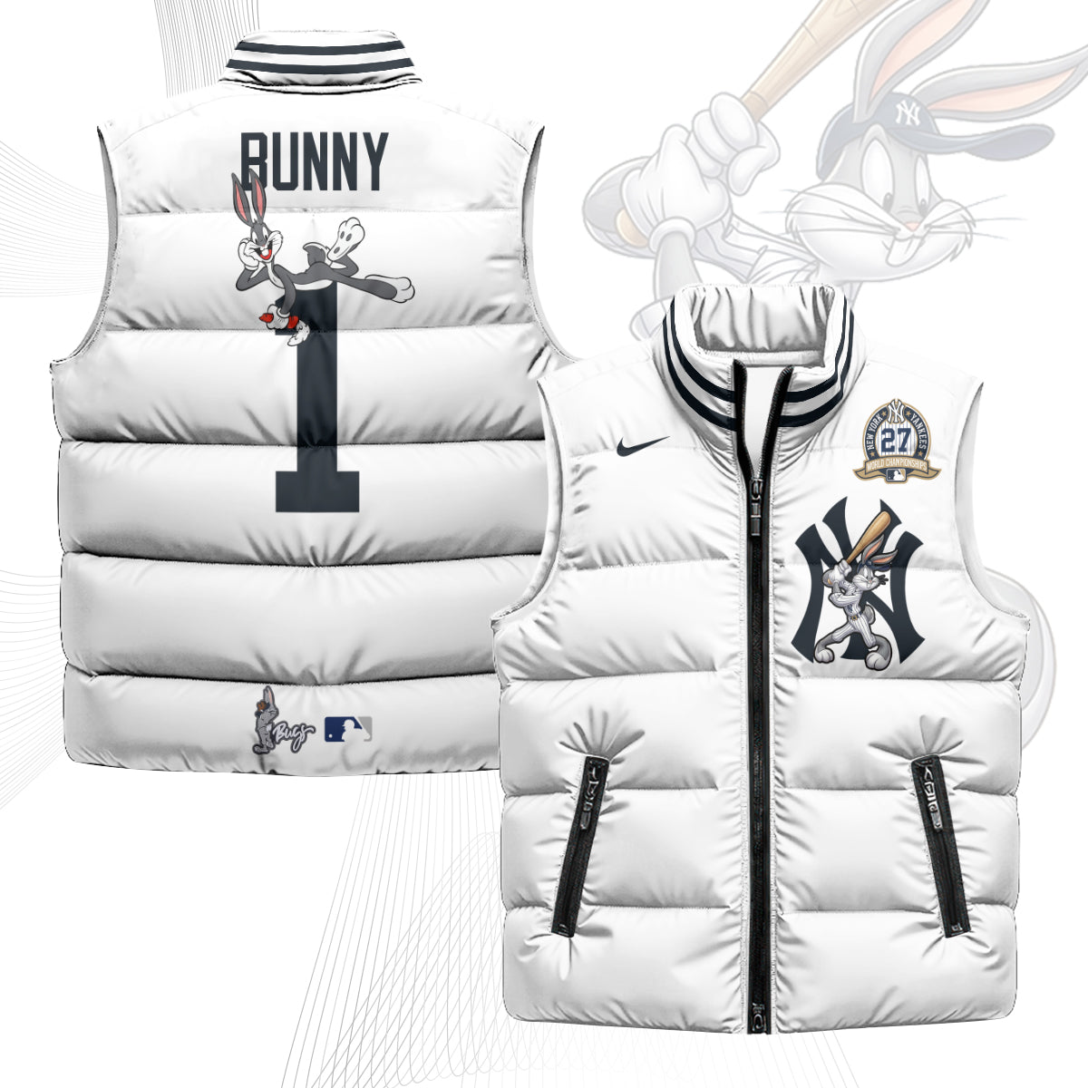 New York Yankees Edition Unisex Puffer Vest - Printed