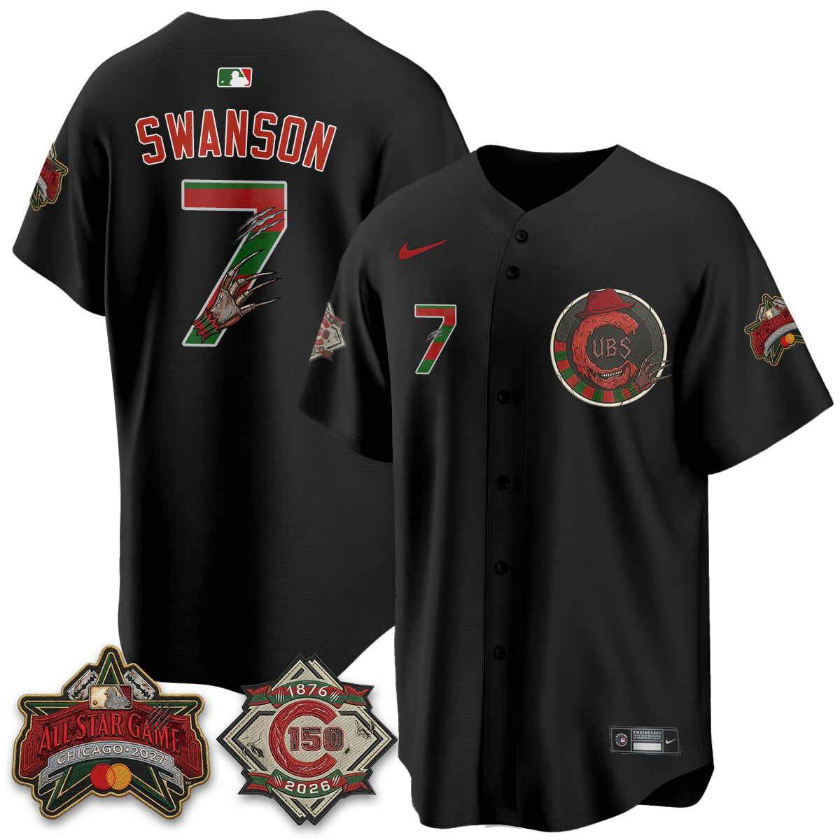 CHC A Nightmare on Wrigley Field Edition Vapor Jersey - Stitched