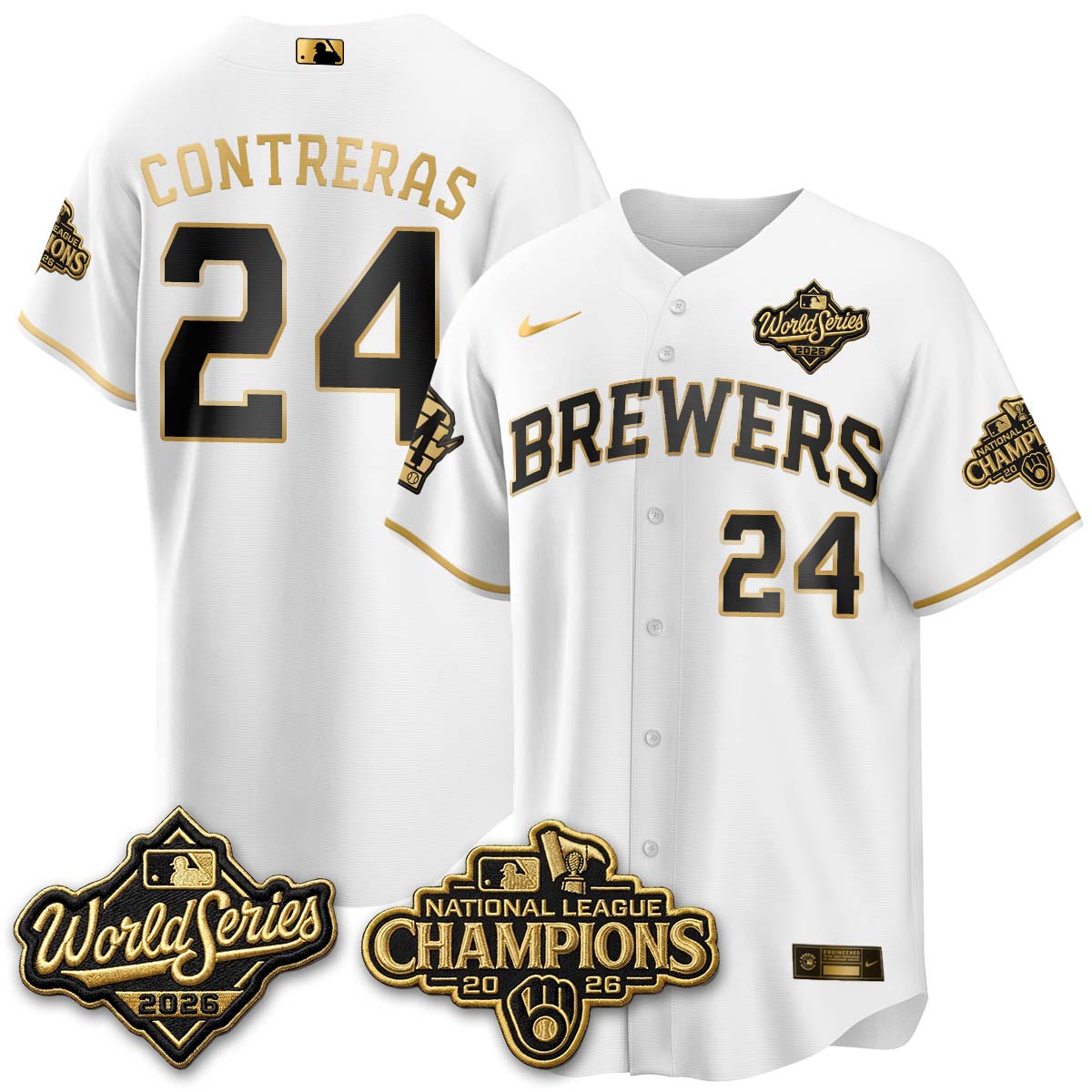 MIL W.S 26 & 2026 NL Champions Navy Jersey - Stitched