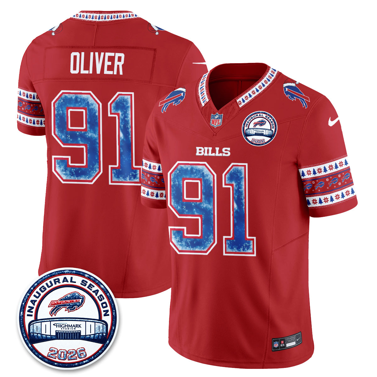 BUF Xmas Edition Vapor Jersey - Stitched