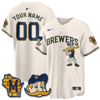 Milwaukee Brewers Bernie Edition Vapor Custom Jersey - Stitched