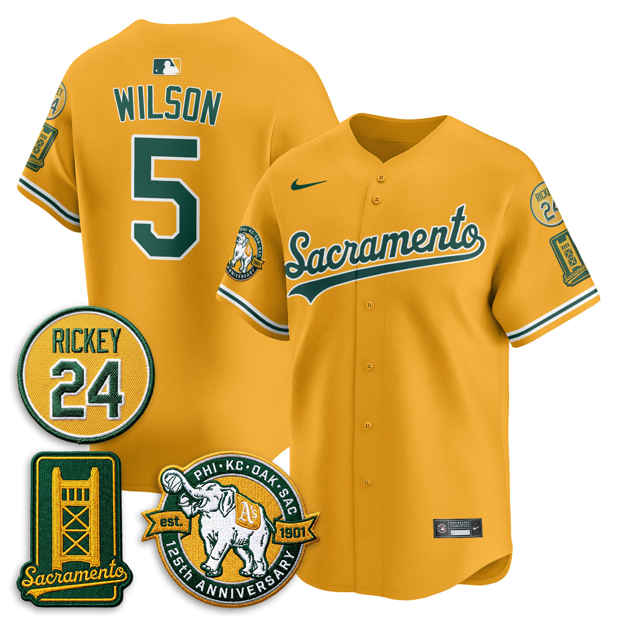 OAK 2026 Alternate Sacramento - Celebrating 125 Years -  Limited Vapor Green Jersey - All Stitched