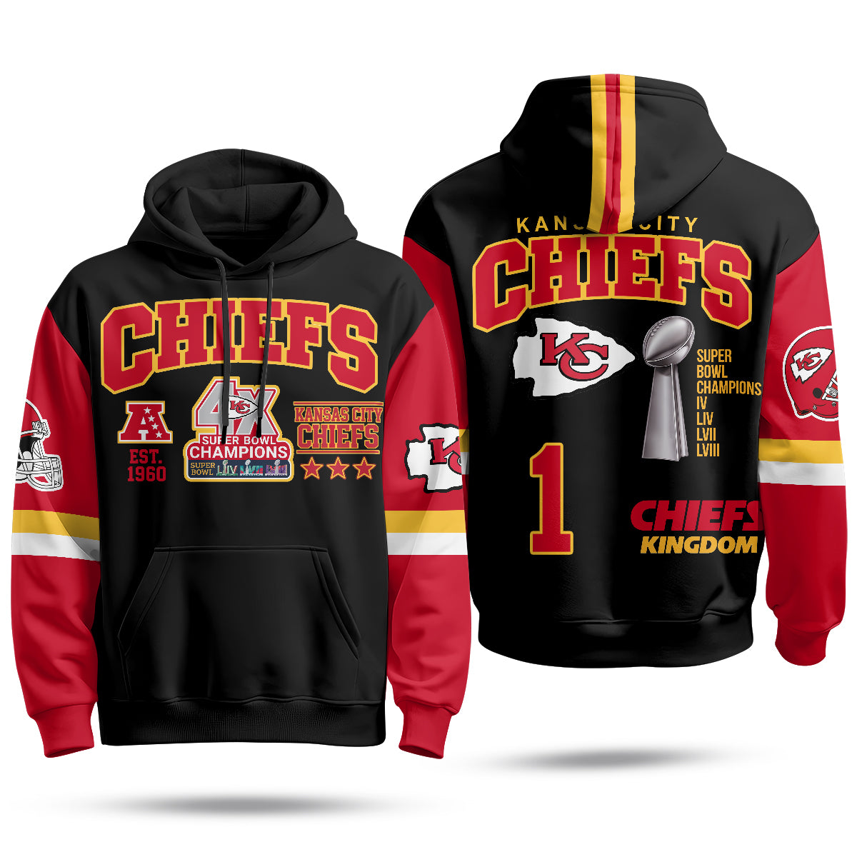 KC 4X Champs Gold Edition Fleece Hoodie - Printed
