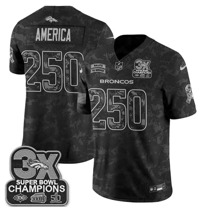 Denver Broncos 2026 Salute to Service V2 Vapor Jersey - Stitched