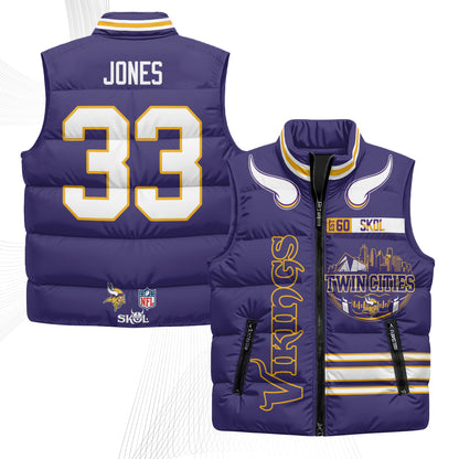 Minnesota Vikings Twin City Puffer Vest - Printed