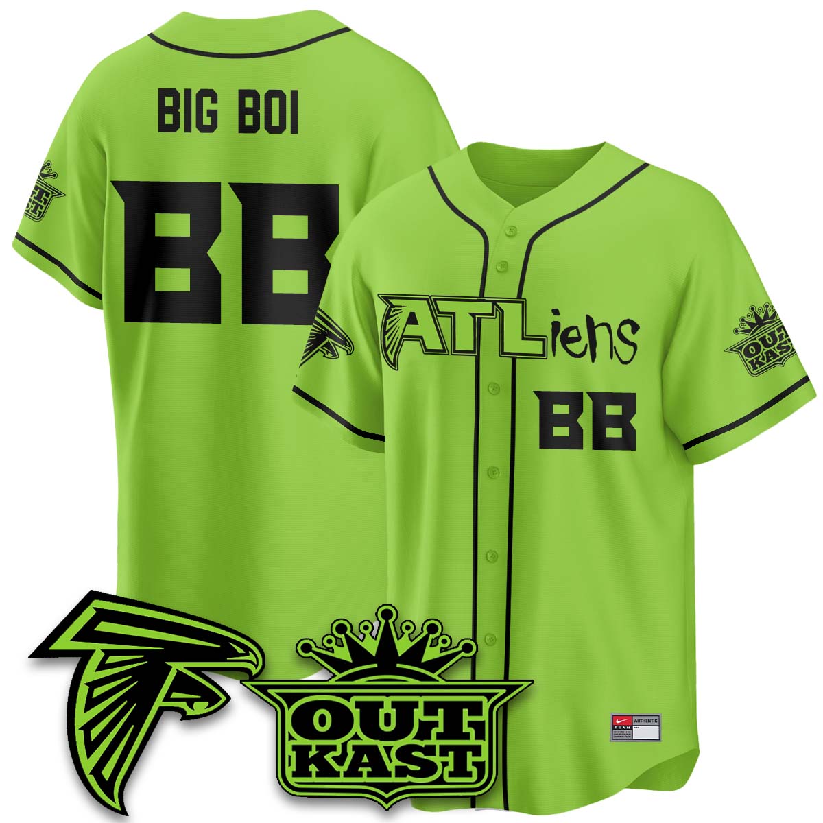 ATL 30th Anniversary ATLiens Baseball Vapor Jersey - Stitched