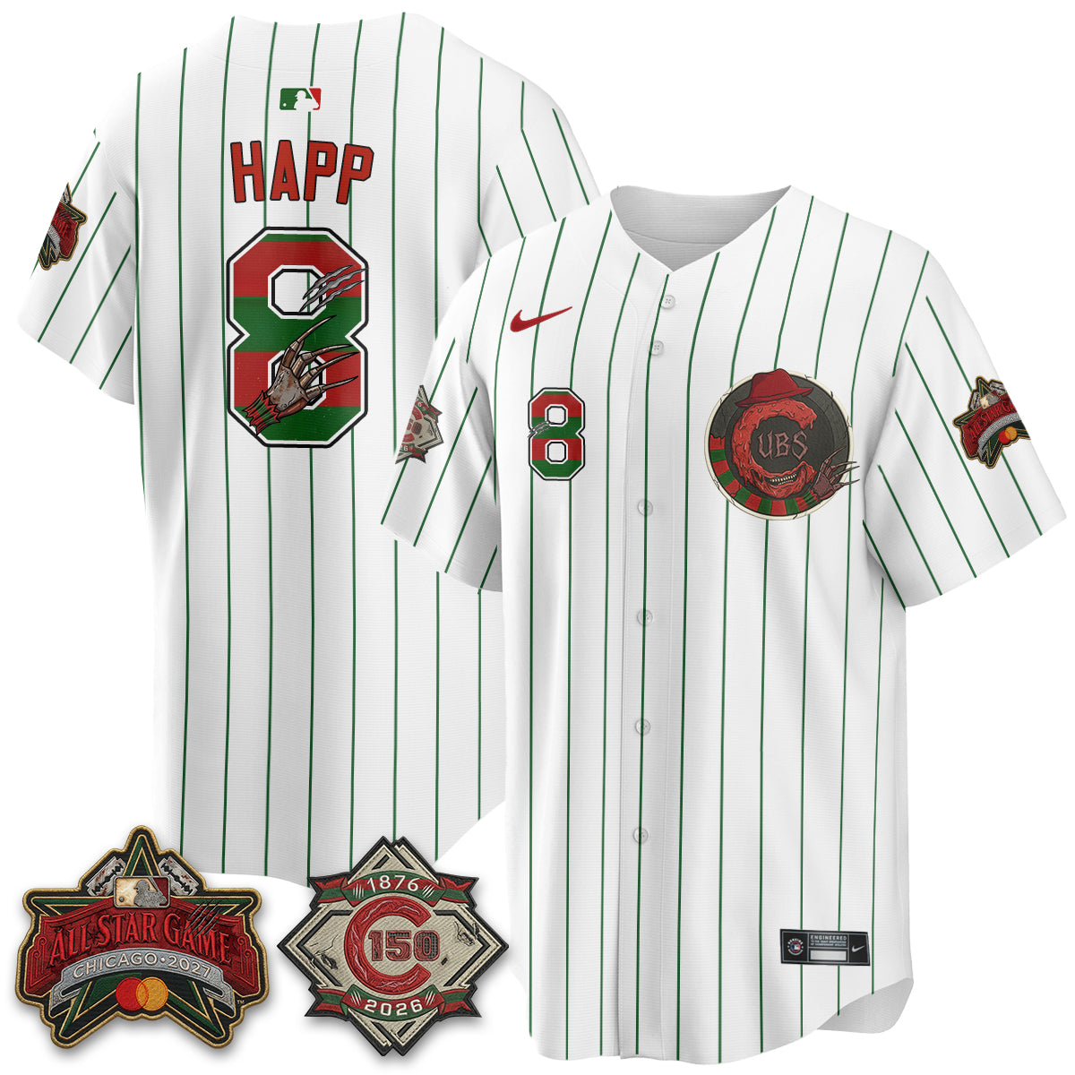 CHC A Nightmare on Wrigley Field Edition Vapor Jersey - Stitched
