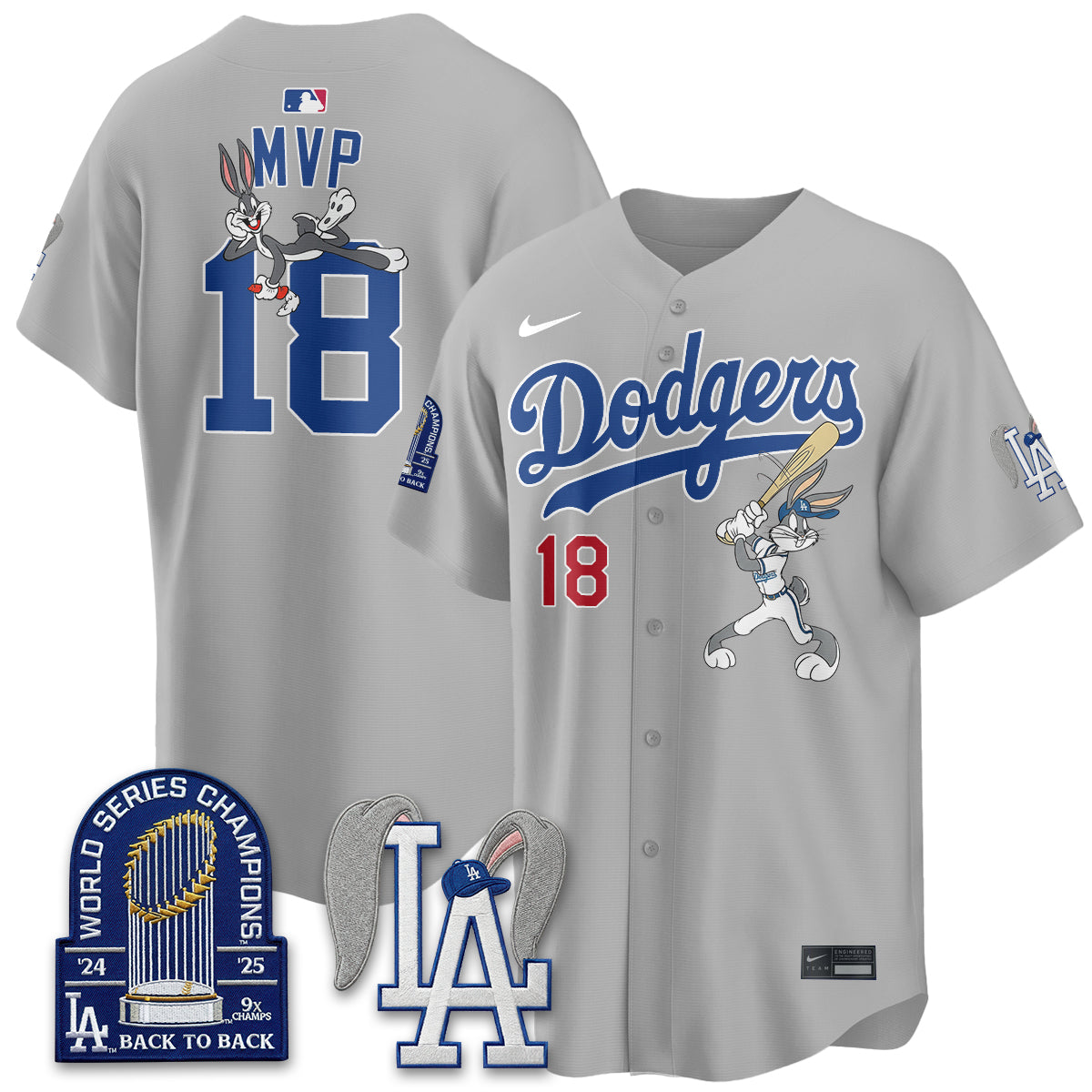 Los Angeles Dodgers Bunny Edition Vapor Jersey - Stitched