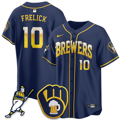 Milwaukee Brewers "Pitcher & Pint" Edition Vapor Limited Jersey - Stitched