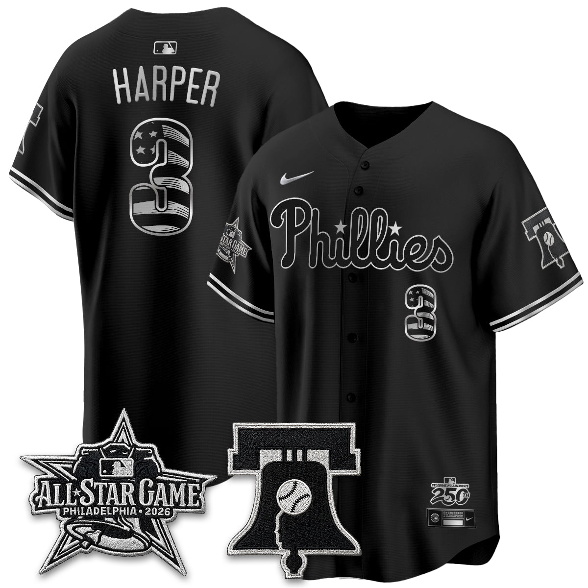 PHI Fourth of July USA Vapor Limited Jersey - Stitched