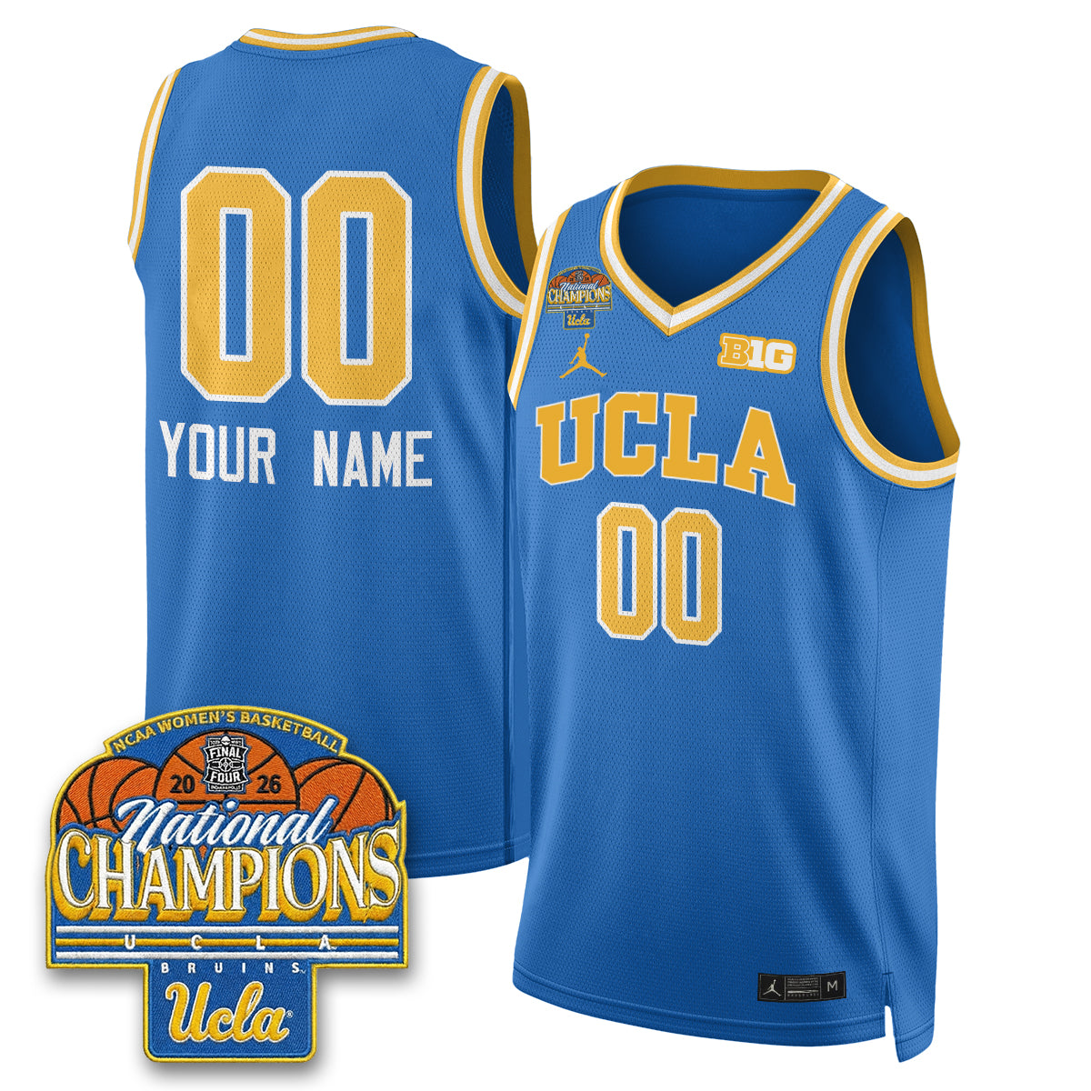 UCLA Women's Basketball National Champion 2026 Limited Custom Jersey -  All Stitched