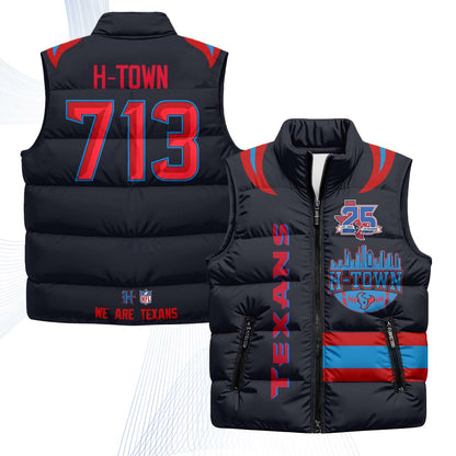 HOU "H-Town" Puffer Vest - Printed