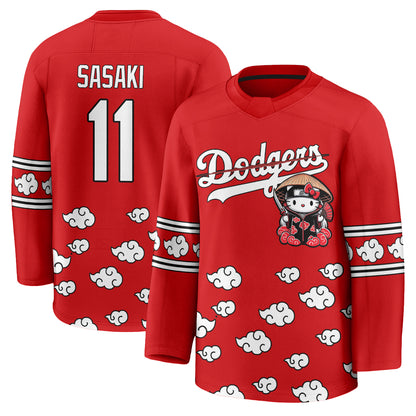 Los Angeles Dodgers Akatsuki Edition Vapor Hockey Jersey - Stitched