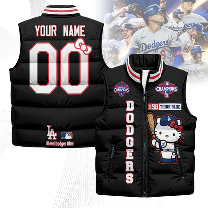 LAD x Meow KT Custom Puffer Vest - Printed