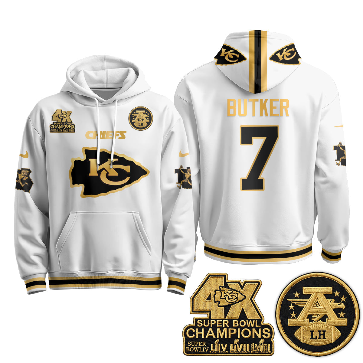 KC 4X Champs Gold Edition Fleece Hoodie - Printed