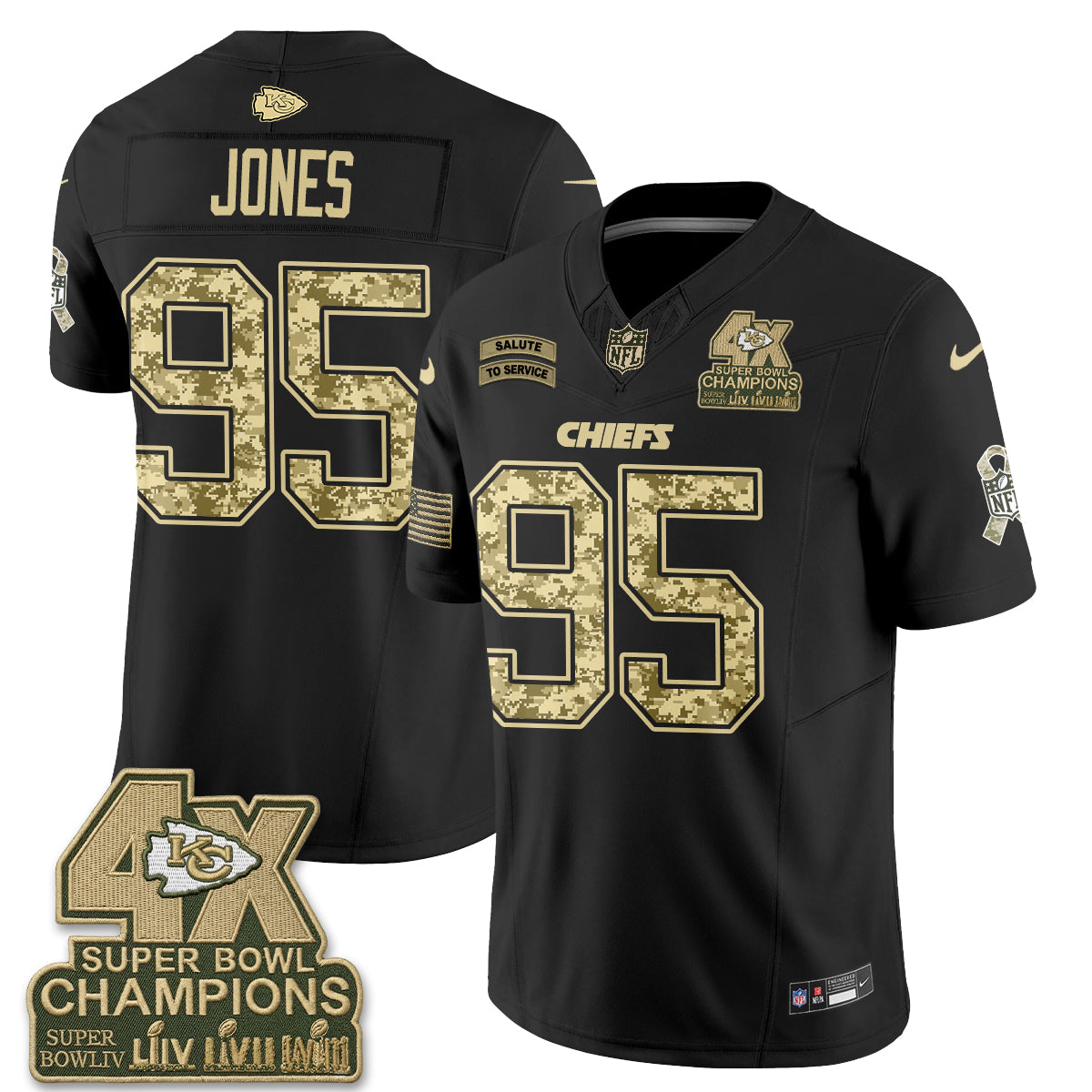 Kansas City Chiefs 2026 Salute to Service Vapor Jersey V2- Stitched