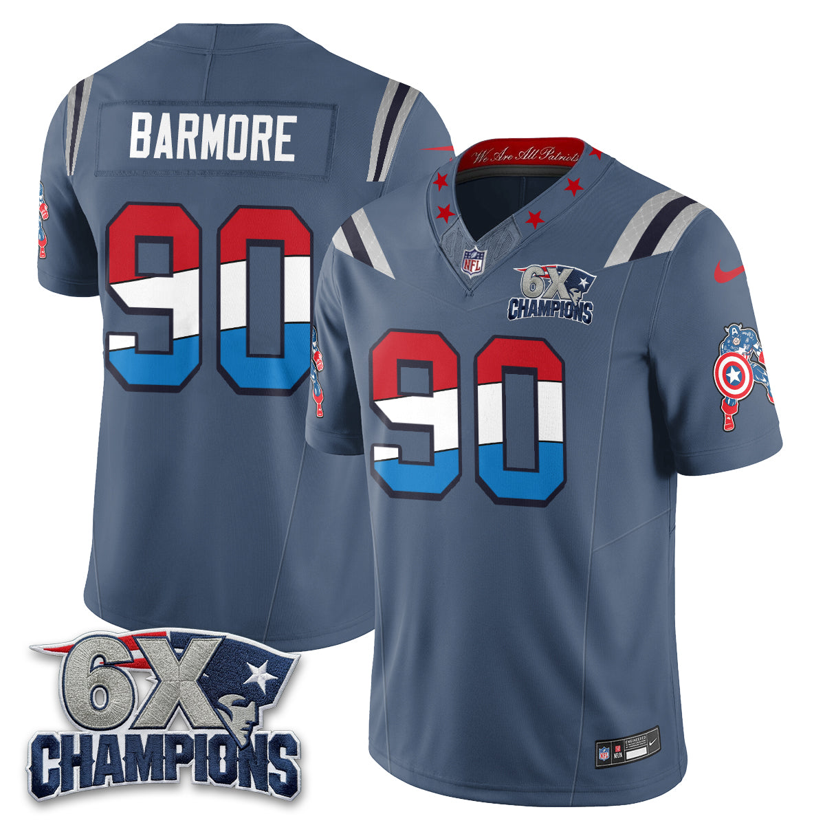 NE x Vibranium Shield Edition Vapor Jersey V2 - Stitched