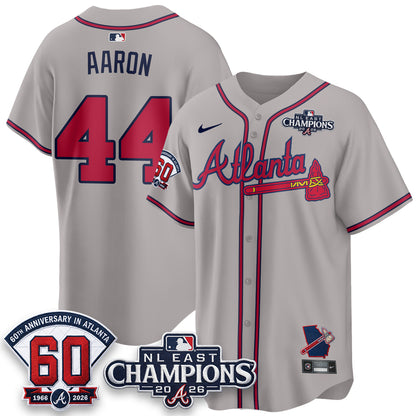 Atlanta Braves 2026 NL East Champs Vapor Jersey - Stitched